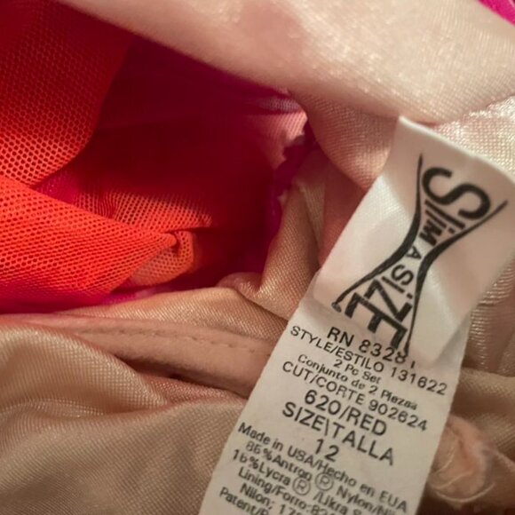 EUC Slim a Size Tummy Control Pink Tankini Size 12 - Picture 5 of 10